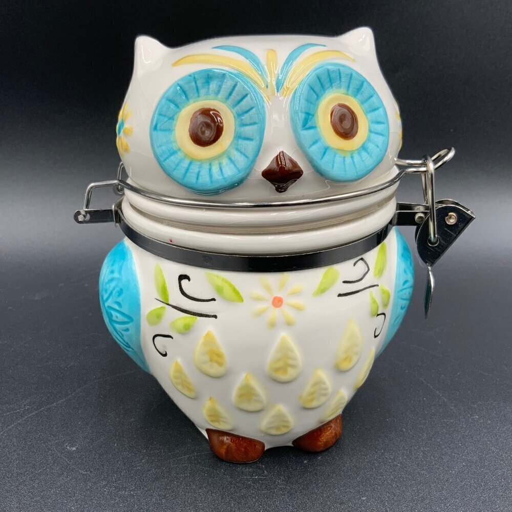 Boston Warehouse Ceramic Owl Treat Jar Canister 6.5”